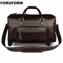 Нарисованная коробка супер большая сумка из натуральной кожи для путешествий Weekender Duffle Bag Crazy Horse кожаная дорожная сумка на плечо LI-2106