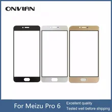 Touch Screen for Meizu Pro 6 /MX6 Pro 5.2inch Front Outer Glass Top Lens Touchscreen Panel Replacement Black White 10pcs/lot
