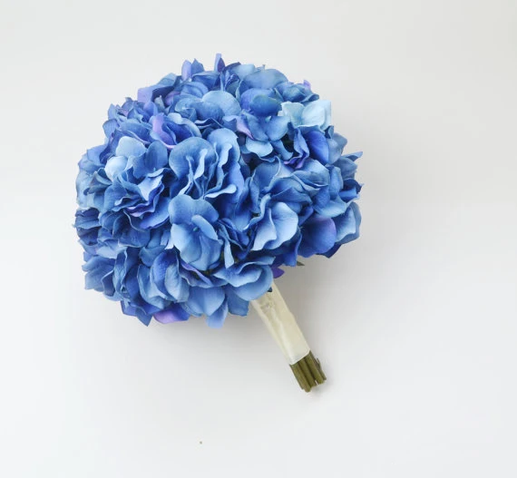 Голубой Свадебный букет гортензии невесты свадебные цветы кремовый Синий Красивые цветы декоративный Свадебный букет de mariage