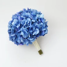 Голубой Свадебный букет гортензии невесты свадебные цветы кремовый Синий Красивые цветы декоративный Свадебный букет de mariage