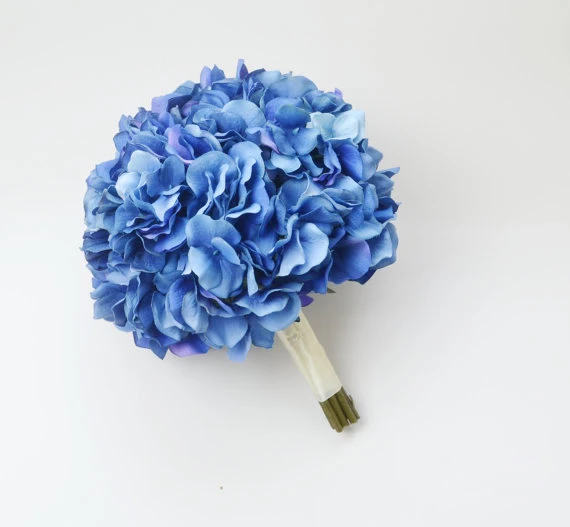 

Blue Hydrangea Wedding Bouquet Brides Wedding flowers cream blue beautiful flowers wedding decoration bouquet de mariage