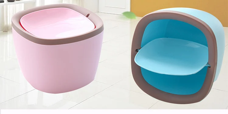 Mini Desktop Trash Can Waste Garbage Paper Basket Small Table Rubbish Bin