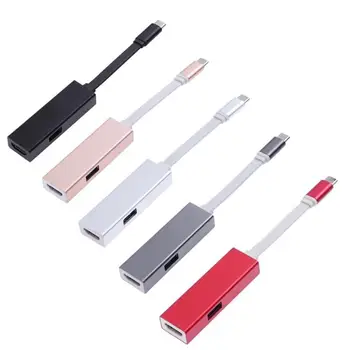 

ALLOYSEED Type-C to HDMI USB 3.0 Hub Adapter 3 in 1 USB-C Combo USB 3.1 Hub Converter For MacBook Monitor HDTV