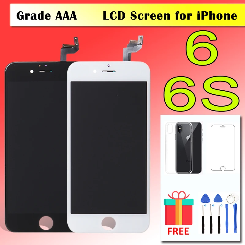 

100% AAA Quality LCD For iPhone 6 6S 6G LCD Display Touch Digitizer Assembly Replacement 4.7" inch LCD Screen Free Tools A1633