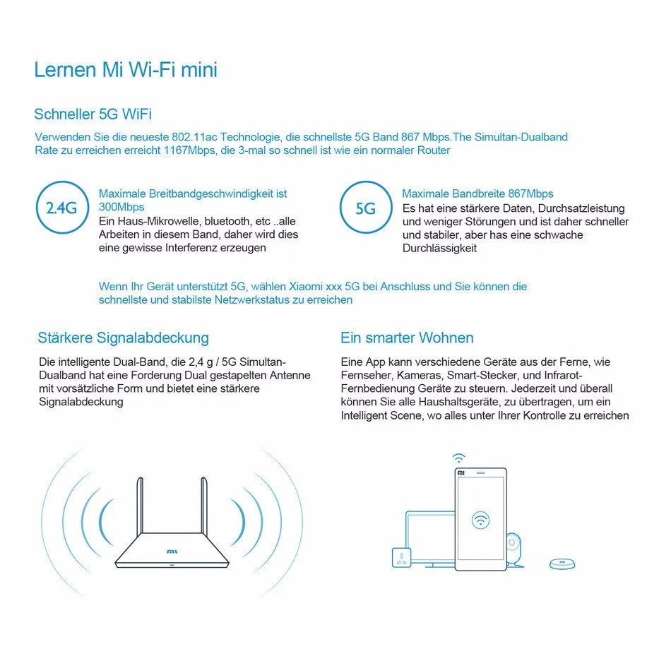 Английская версия приложения 2,4 ГГц/5 ГГц двухдиапазонный 1167 Мбит/с Поддержка Wi-Fi 802.11ac Xiaomi mi беспроводной USB смартфон приложение mi ni маршрутизатор