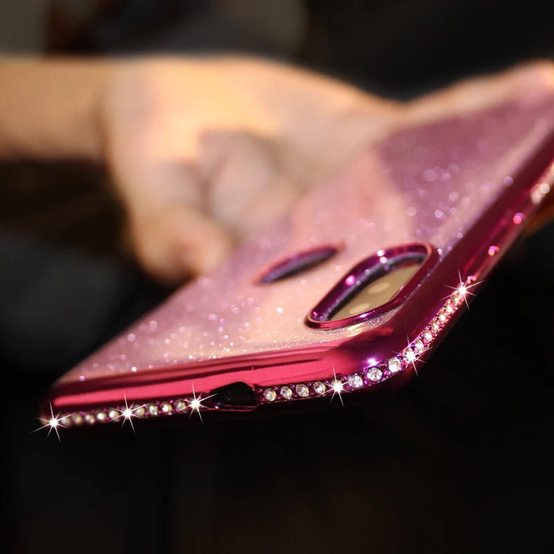 Bling Glitter Case For Huawei honor 7A 7X 7C 8X 8A 9 V 10 Lite 20 i 9X Pro Y5 Y6 Y7 Prime Y9 2018 2019 Diamond Rhinestone Cover Bling Glitter Case For Huawei honor 7A 7X 7C 8X 8A 9 V 10 Lite 20 i 9X Pro Y5 Y6 Y7 Prime Y9 2018 2019 Diamond Rhinestone Cover