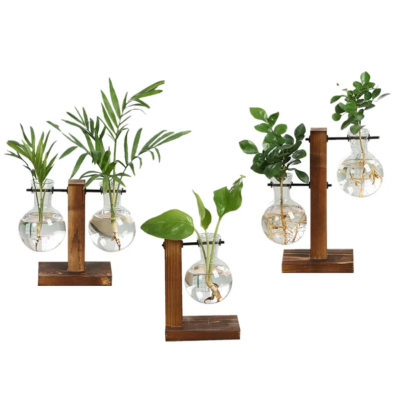 

Water Planting Glass Vase Hydroponics Plants Flower Pot Hanging Planter Bulb Vases Tabletop Plants Bonsai Home Garden Decoration