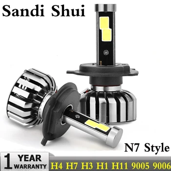 

H4 H7 H11 H1 Car LED Headlight Bulbs 72W LED H7 9005 9006 H3 9012 H13 5202 COB Automobile Headlamp 8000K 12V 24V 80W N7 Style