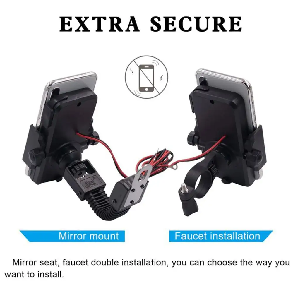 Держатель для телефона мотоцикла беспроводной водонепроницаемый ударопрочный зарядное устройство велосипеды крепление для смартфонов Быстрая зарядка Мото Аксессуары