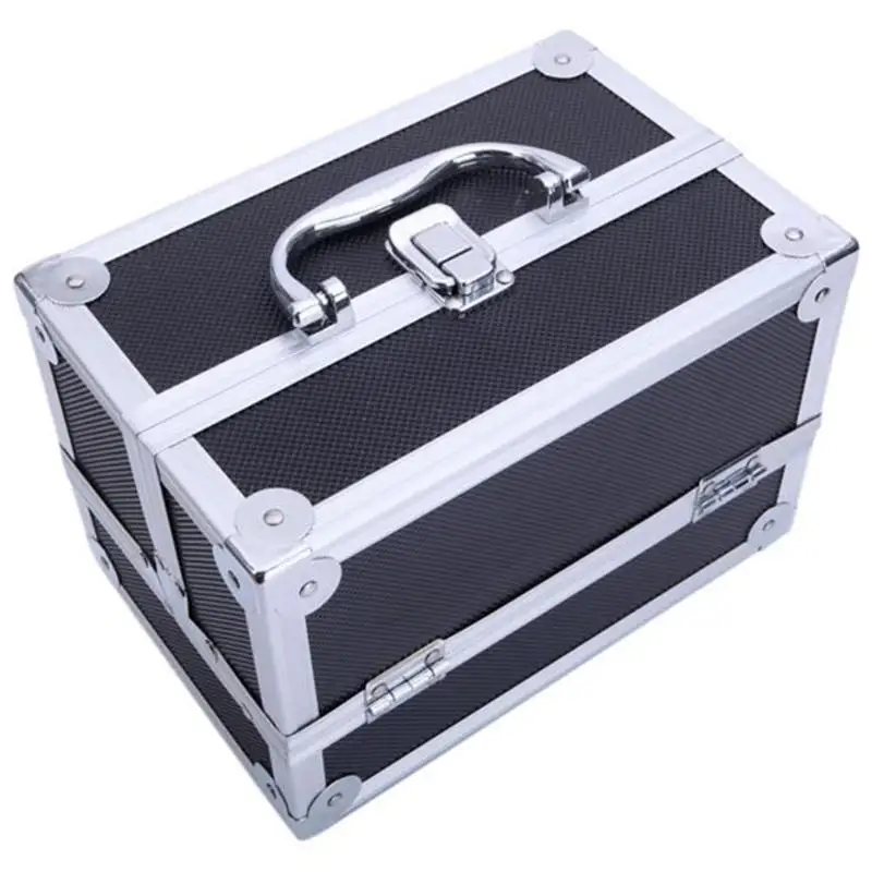 Запираемый кейс для косметики Ювелирная коробка органайзер для косметики шкатулка с зеркалом портативный дорожный ящик для хранения