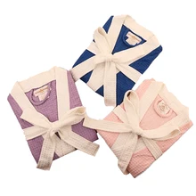 Летний полиэстер Вафельный Халат с рукавами