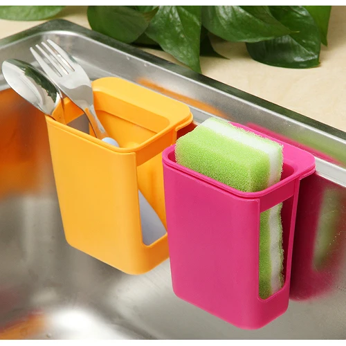 New Multi function Bathroom Hook Shelves Scouring Pad Holder Kitchen