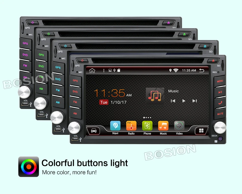 Cheap Android 7.1 Quad Core With Car DVD Player GPS Navi For Toyota RAV4 Corolla Hilux For Universal Car Radio Touch Screen Car Stereo 3