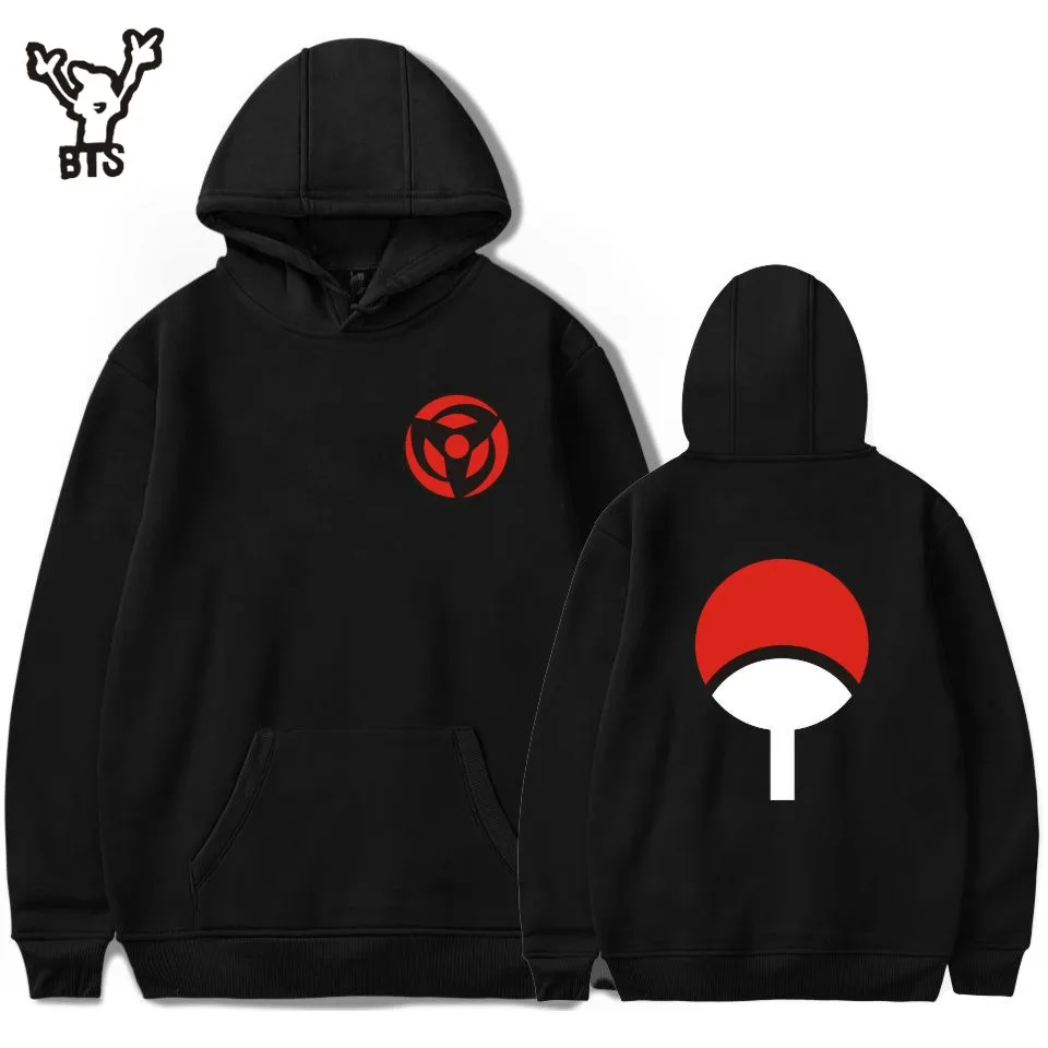 Толстовка Наруто Uchiha Syaringan с капюшоном для мальчиков модная одежда Hokage Ninjia мужчин