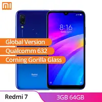 Global Version Xiaomi Redmi 7 3GB 64GB Android 9.0 Qualcomm 632 Octa Core WaterDrop Screen 3900mAh Mobile Phone