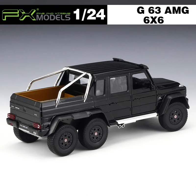Высокая имитация WELLY 1:24 G63 AMG 6X6 Автомобильная литая модель из сплава Металл для детей Коллекция подарков с коробкой