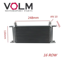 16 ряд AN10 Универсальный алюминиевый двигатель tranmission гонки масляный радиатор