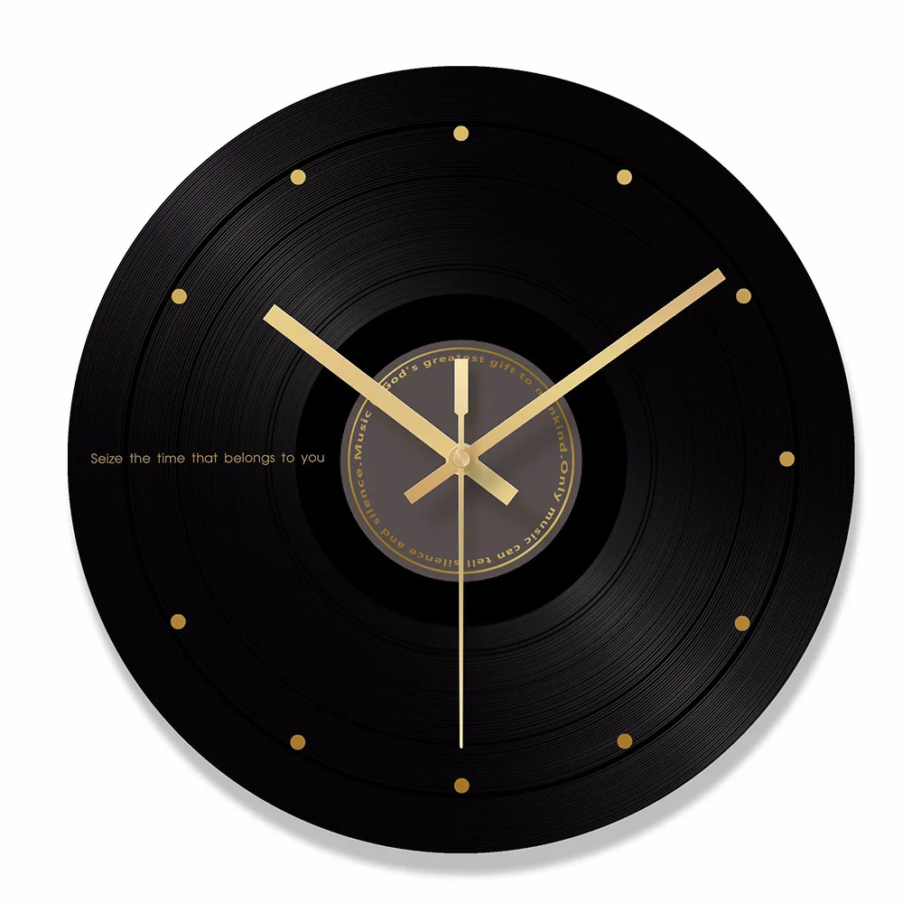 1 шт. стеклянная Запись CD настенные часы современный дизайн настенные часы для украшения дома музыкальные дизайнерские часы