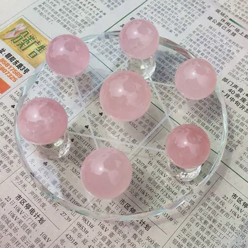 

400g natural rose crystal samll Seven dragon ball natural. Pink crystal ball.Seven star array in healing