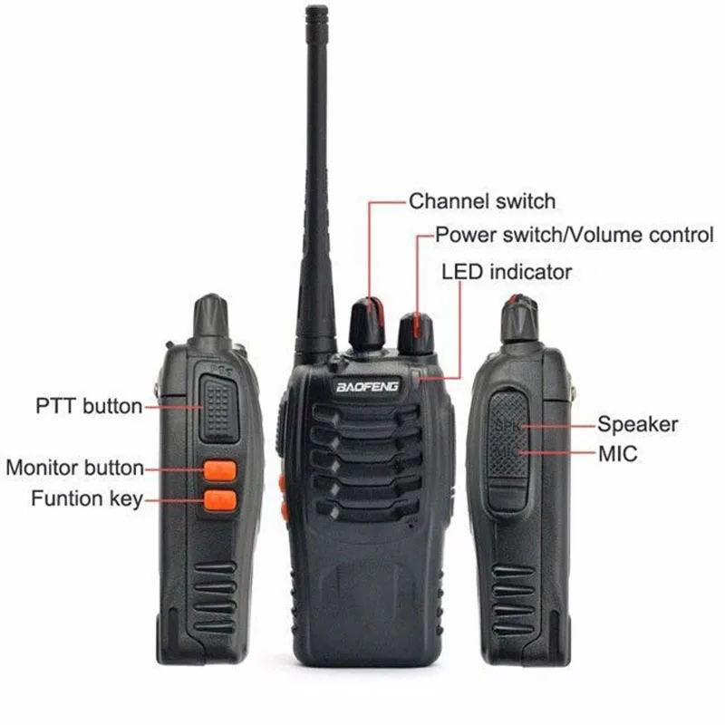 Baofeng BF-888S рация 5 Вт UHF 400-470 МГц портативная Baofeng 888S двухстороннее радио 16CH FM трансивер CB Ham Радио Домофон