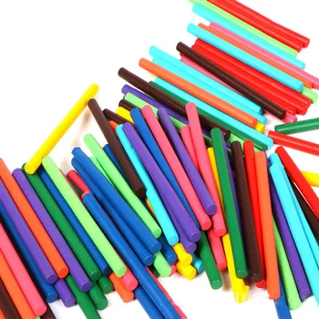 

100 Pcs New Wood Counting Sticks Montessori Math Toys Children Baby Learning Stick Bar Multi-Color Rod Arithmetic Teaching Aid