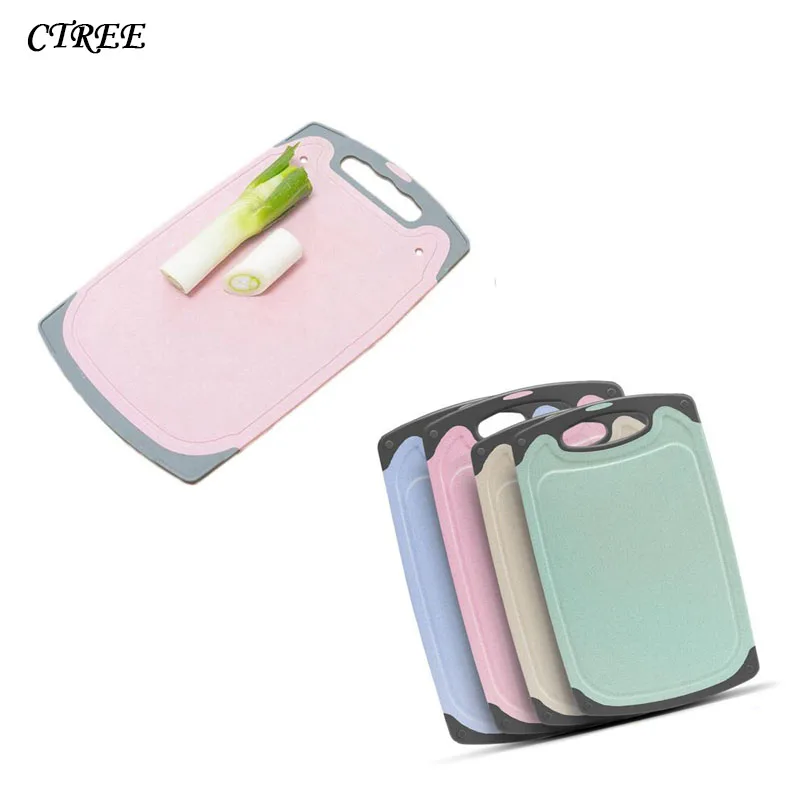 

CTREE Wheat Straw Fruit Cut Chopping Blocks Resistant High Temperature Antibacterial Cutting Board Cooking Kitchen Gadgets C395
