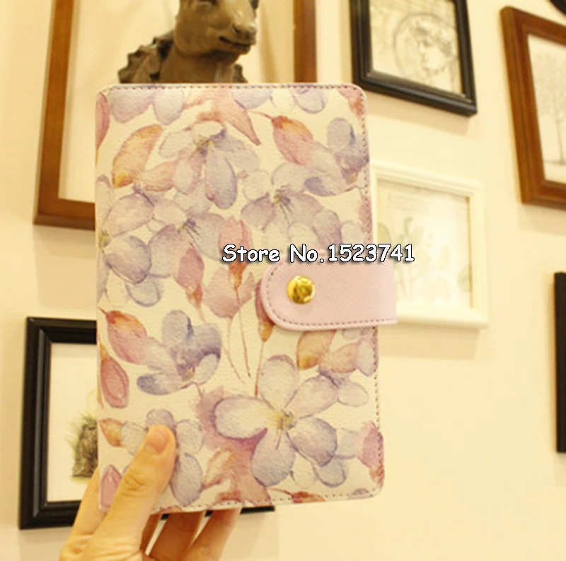

Huayan hand account 6 hole loose-leaf hand account with pendant beautiful color inside page diary book A5 SIZE