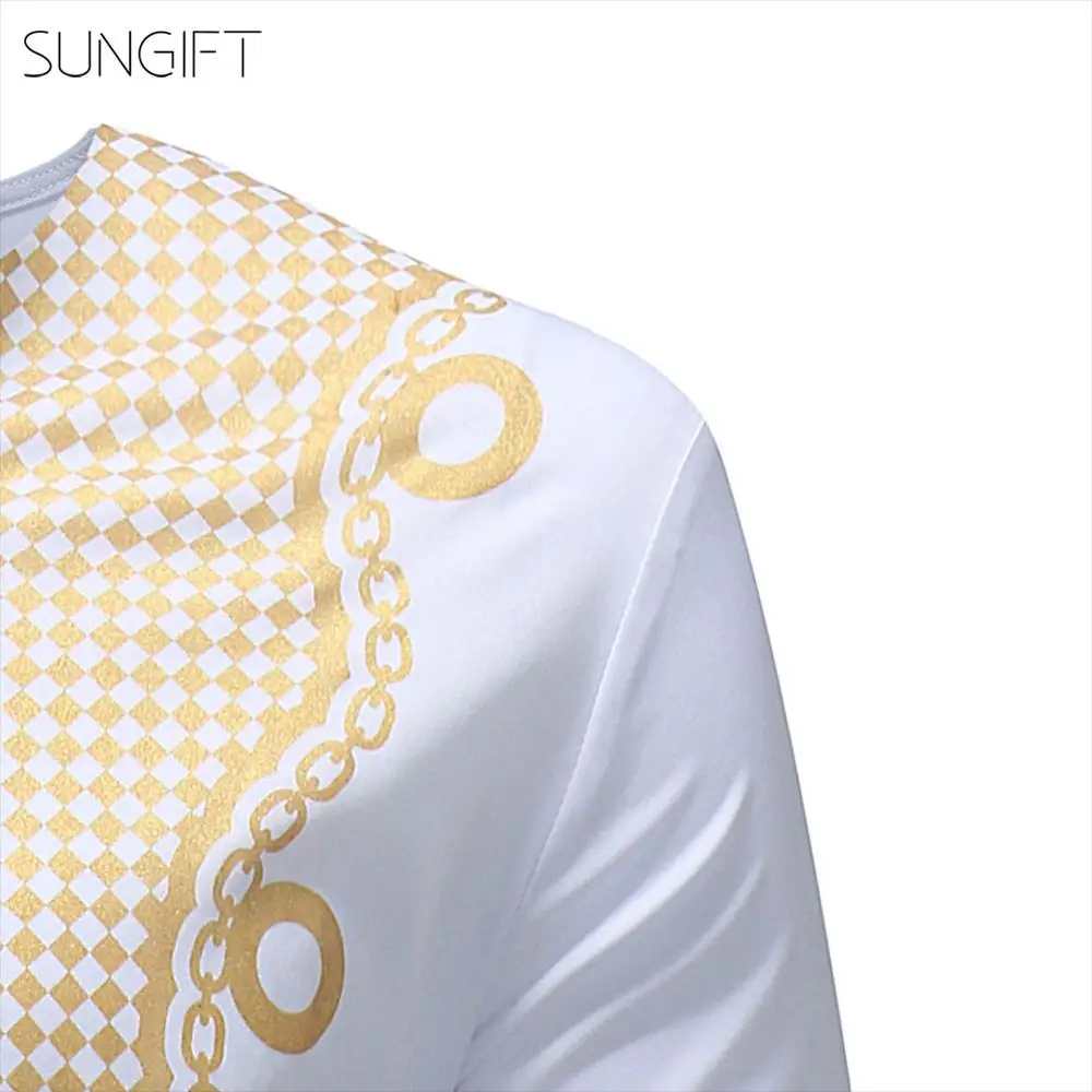 SUNGIFT Африканский Традиционный Мужской Топ Дашики с длинным рукавом афро стиль