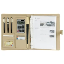 Изысканные A4 папки, Искусственная кожа Органайзер папка с 20 листов мешок документа, цвета: черный, коричневый