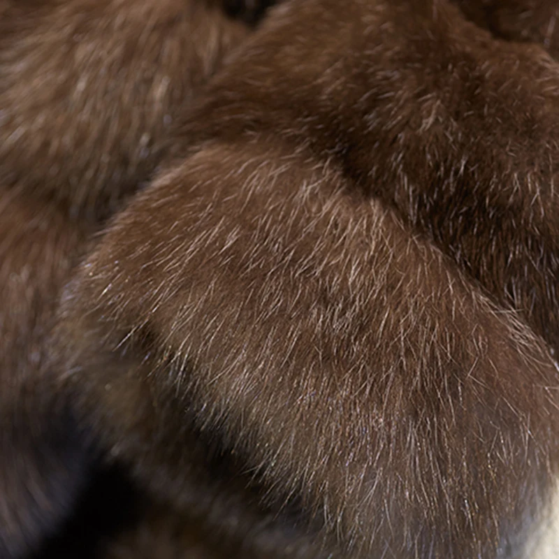 LVCHI зима Европейская передовая импортная русская норковая шуба из соболя воротник-мандарин волнистая шуба X-Long норковая шуба