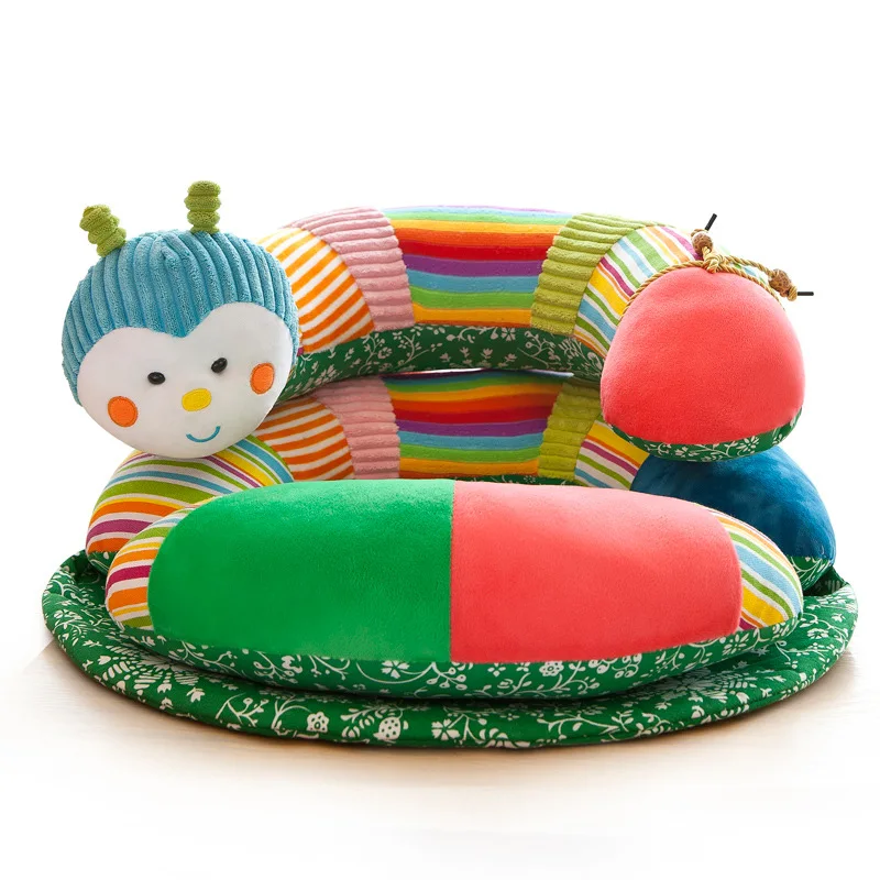 2019 Cartoon Infant Baby Sofa Sit Learning Chair for Baby Three in One Cute Caterpillar Sofa Baby Soft Seat Cushion Infant Gift