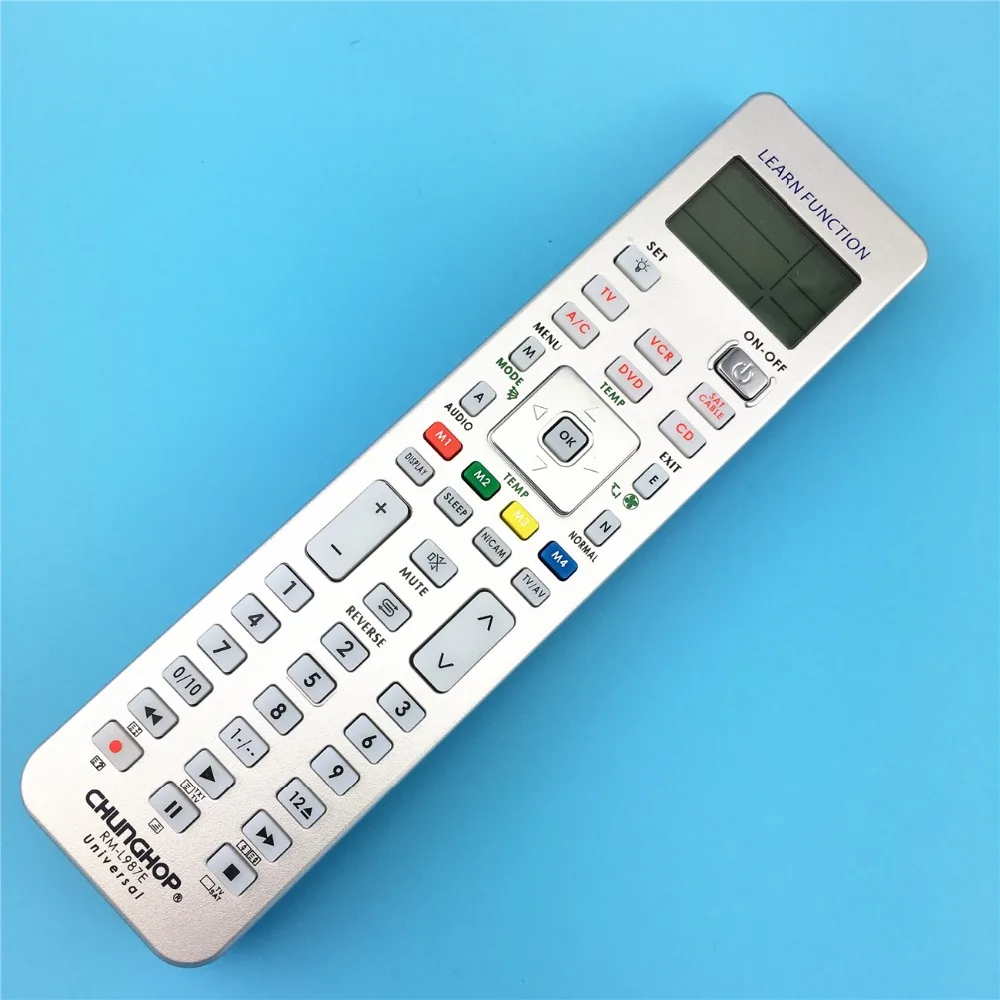 1 шт. Chunghop RM l987e ТВ/SAT/DVD/CBL/CD/AC/VCR Smart tv 3D универсальный пульт дистанционного