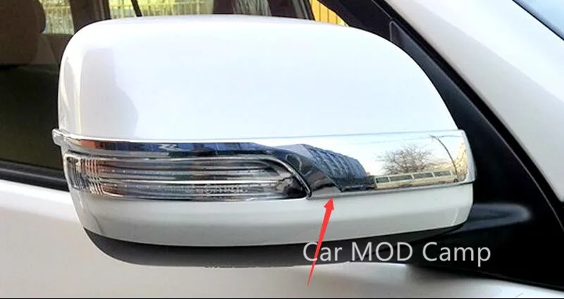 

For Toyota Land Cruiser Prado FJ150 2010-2018 ABS Chrome Rearview Mirror Cover Decoration Trim 2pcs Car Styling Accessories!