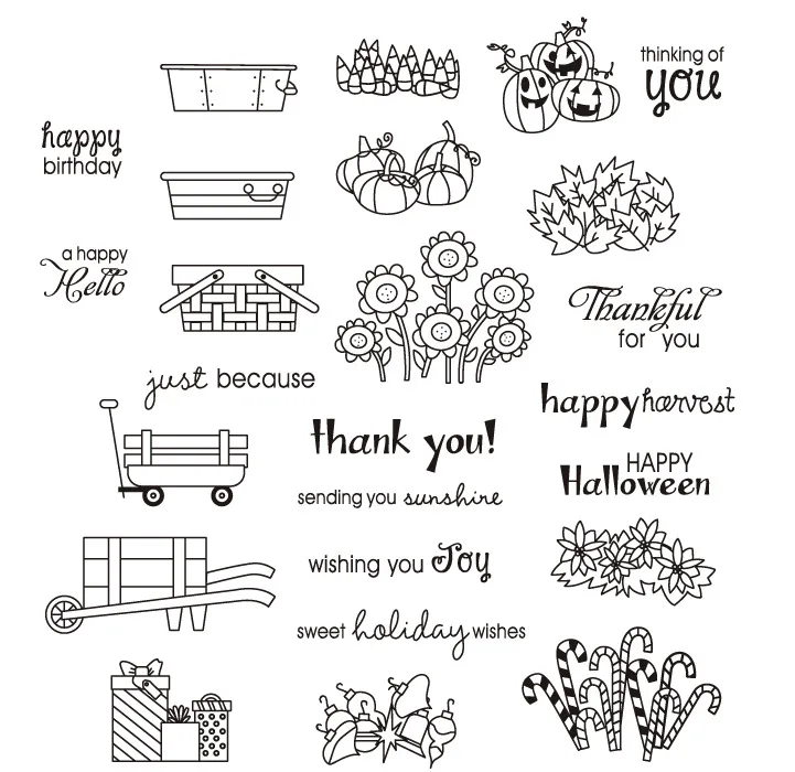 

Halloween/Transparent Clear Stamps for DIY Scrapbooking/Card Making/Kids Christmas Fun Decoration Supplies