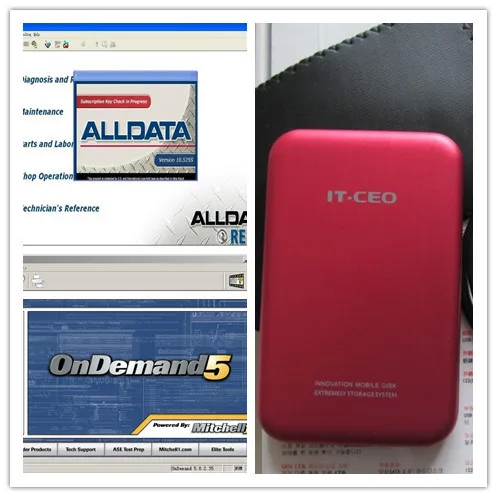 2017 alldata 10.53 576GB software and mitchell ondemand 5 161GB auto repair software with 1000GB hard disk