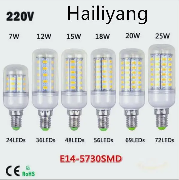 

Christmas bombillas LED corn Bulb E27 SMD 5730 lamparas LED Light G9 24 36 48 56 69 72 96LED Lampada E14 LED Lamp E27 E14 220V