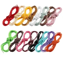 Sauvoo – corde en fil de coton ciré, multicolore, 1mm 2mm, pour bricolage, Bracelets à perles, collier, fabrication de bijoux, 10 mètres/lot