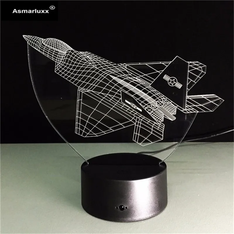 Asmarluxx Aircraft 3d led lamp0008