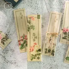 30 Pcs/Set Retro Plant Flower Paper Bookmark Cartoon Book Holder Message Card Gift Stationery