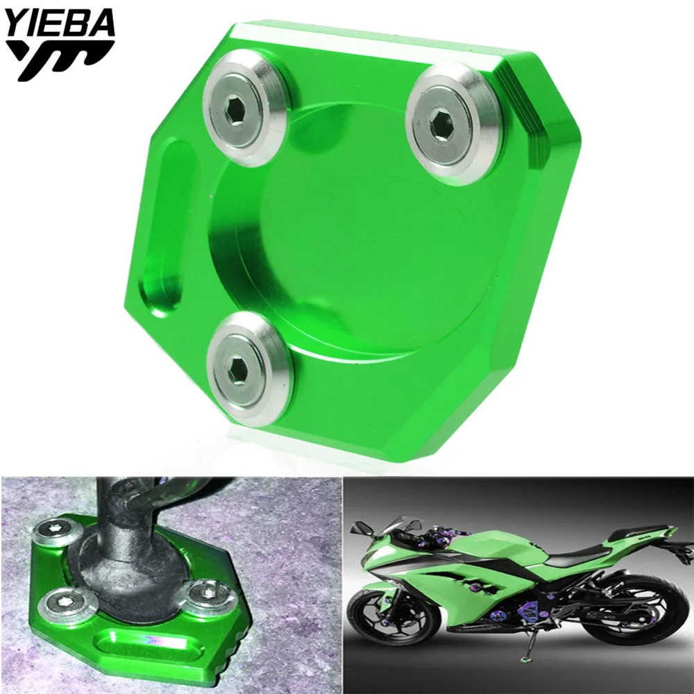 Motorcycle Kickstand Side Stand Plate Pad Enlarge Extension FOR KAWASAKI NINJA650 NINJA250