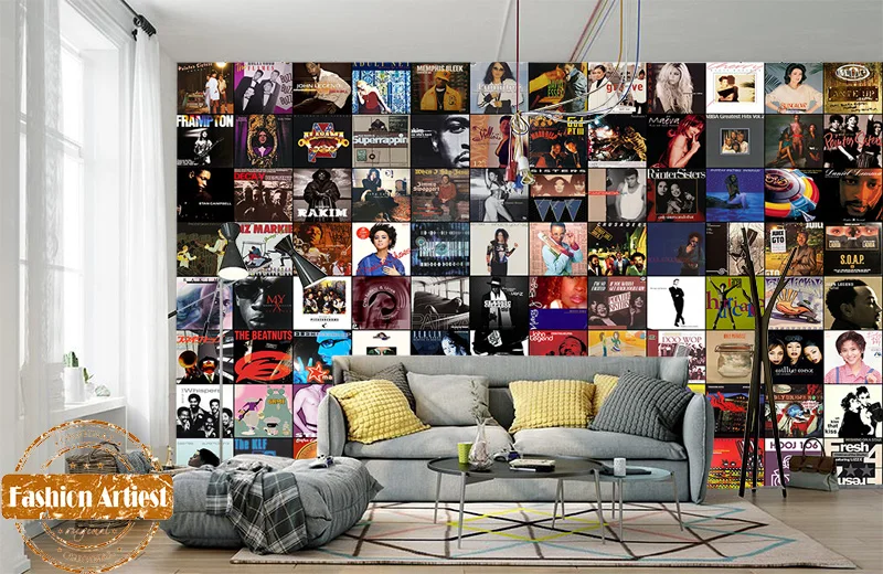 Us 20 99 Custom Vintage Europe Stars Wallpaper Mural Classic Cd Music Songs Rock Roll Ktv Sofa Bedroom Living Room Bar Restaurant Cafe In