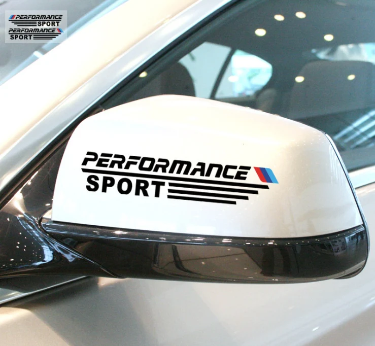 2PCS Car Stickers Performance Sport Funny Reflective Creative Decoration Decals For BMW Rearview Mirrors Auto Tuning Styling D10 |