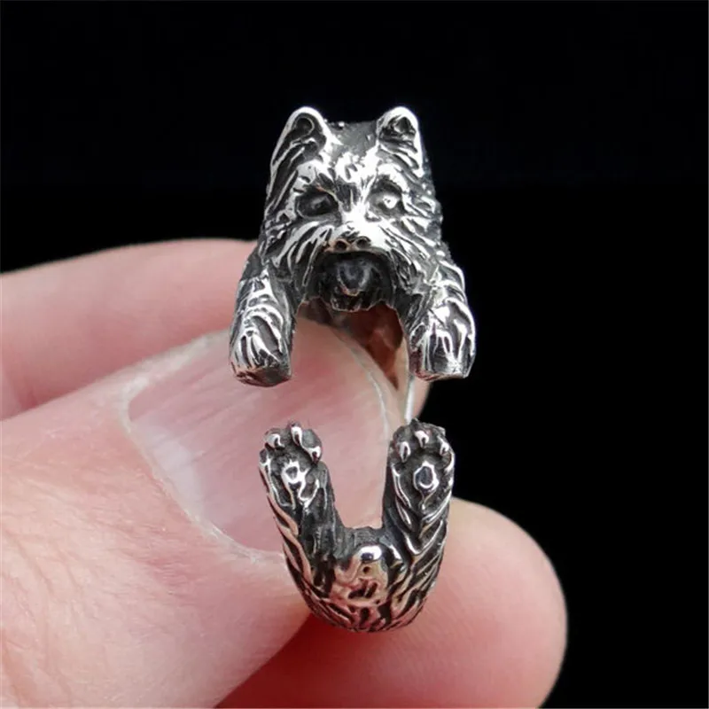 Image For sale new products sell like hot cakes Yorkshire Terrier Rings Adjustable Ring, Yorkie, Dog Jewelry, Puppy Ring,12 PCS