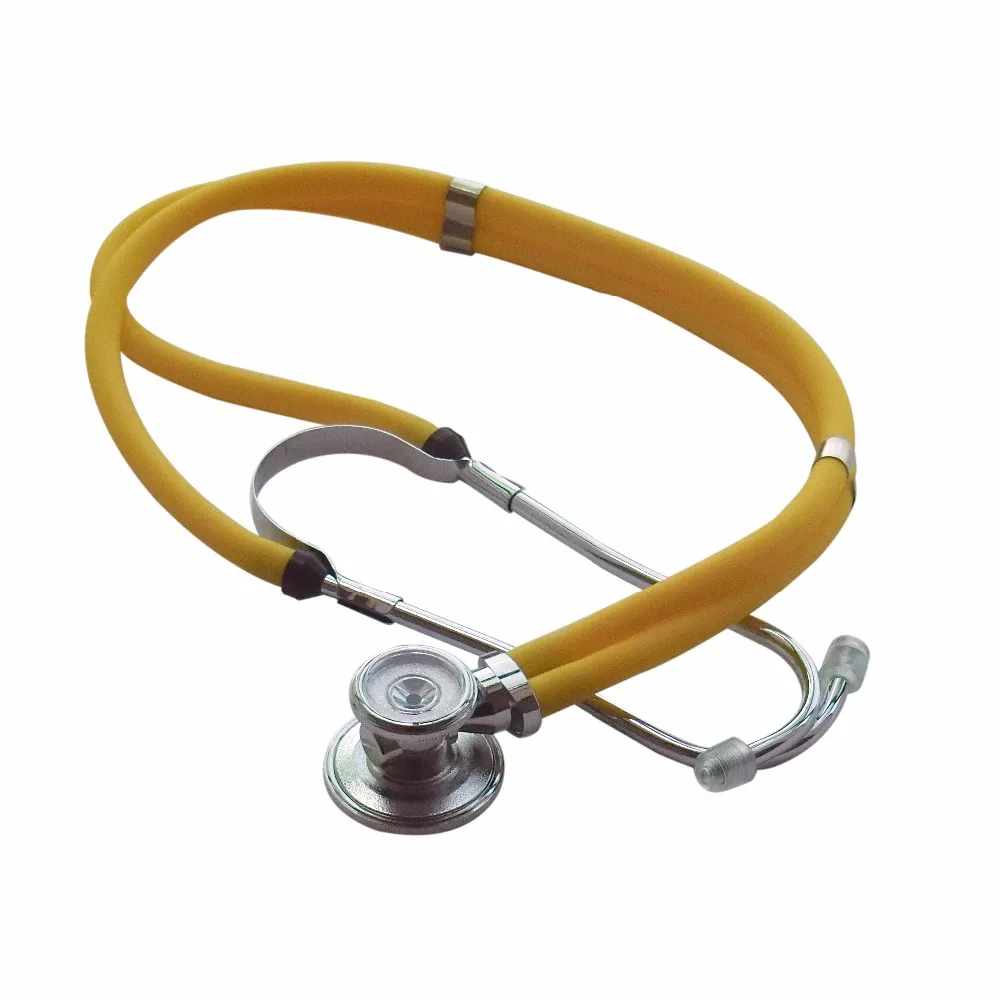 1pcs High-grade Multi-function Double-headed/tube Stethoscope For Nursing Staff Medical Auscultation Equipment Tool Yellow