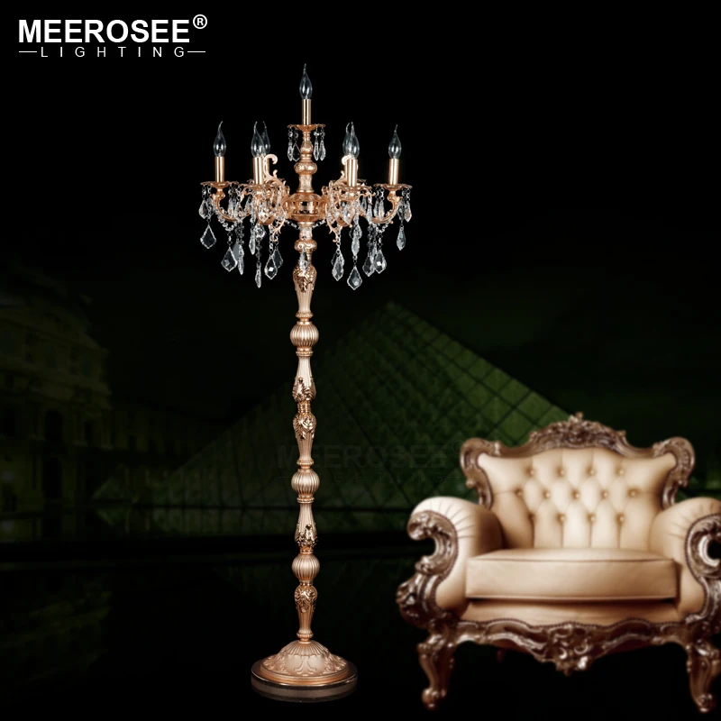 Классический 7 светильник s кристалл напольный подставка Cristal Lustre Candelabra стоячий