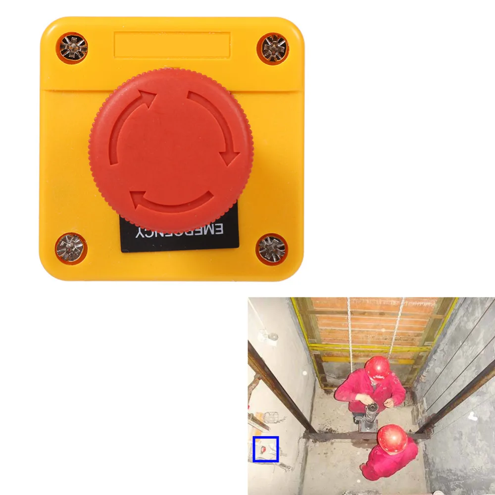 1 шт. аварийный выключатель 660 В 10 А кнопочный переключатель пластиковый корпус красный Знак Кнопка аварийной остановки переключатель