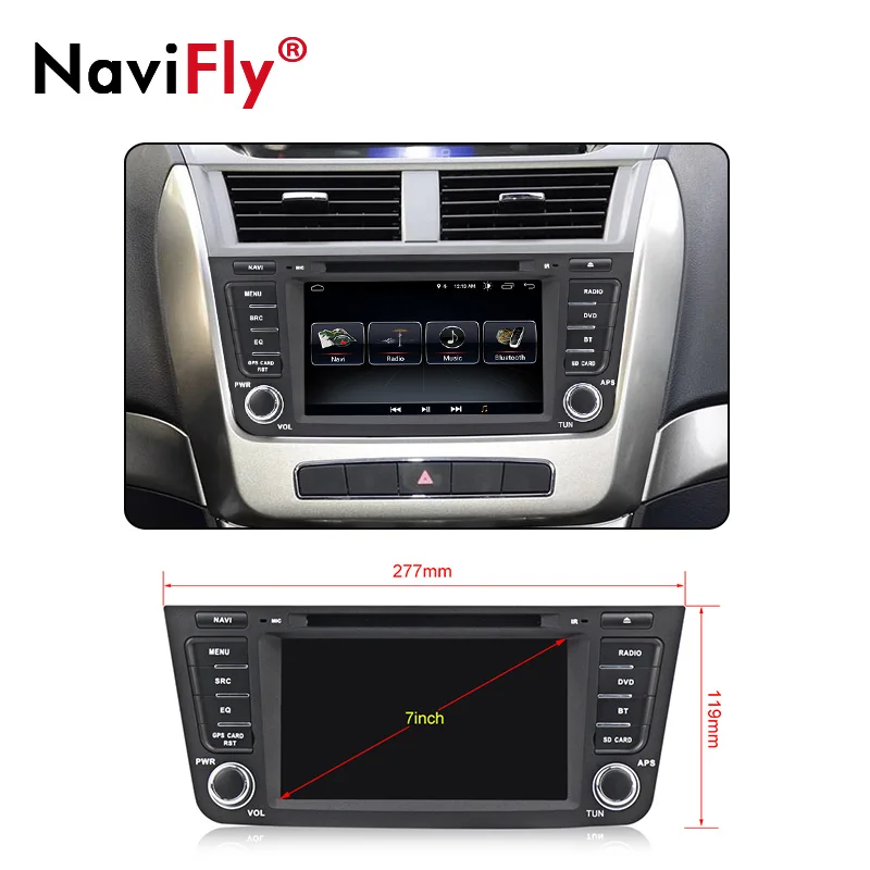 Best NaviFly Quad-core Android 8.1 system car radio audio player for Geely Emgrand GX7 EX7 X7 car gps with dvd plarer FM navi WIFI 1