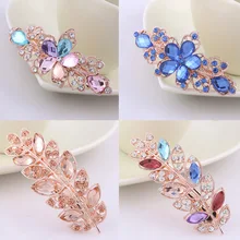 Barrettes New fashion Crystal diamond spring Horsetail hair clips women hair accessories Ladies’ headband flower crown Headwear