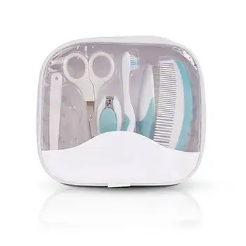 

7Pcs/Set New 2018 Baby Care Set Tool Circular Comb+Toothbrush+Finger Toothbrush+Nail Clipper+Emery Board+Scissor+Storage Pouch