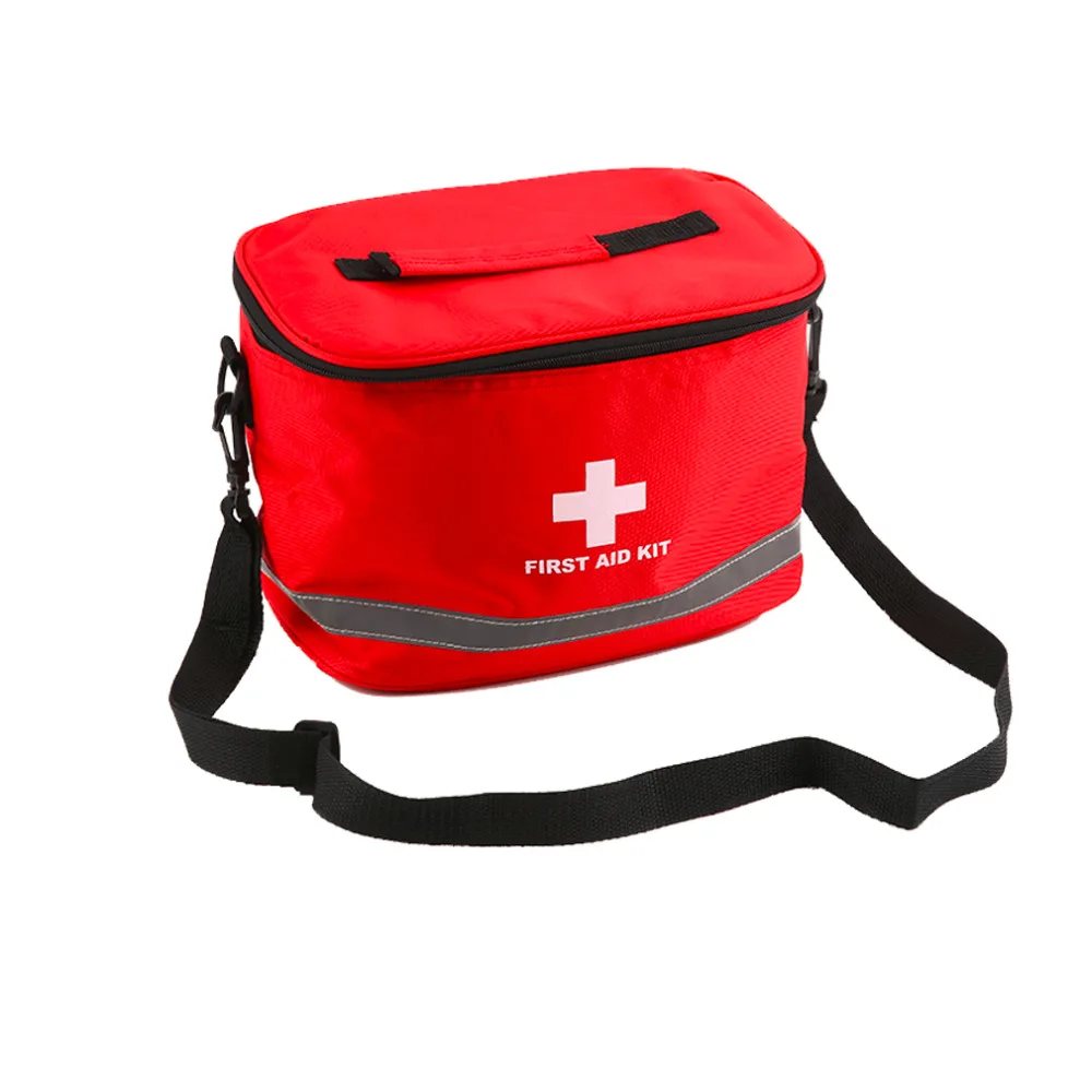 Koop Grote Rode Nylon Survival Ehbo kit Bag Thuis Outdoor Camping Medische Zak Emergency Survival Storage Case